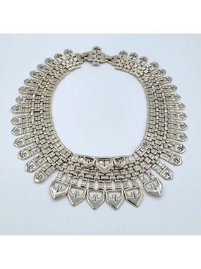 Stella & Dot Fatima Elegant Silvertone Necklace